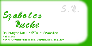 szabolcs mucke business card